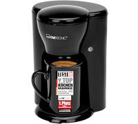 Clatronic Machine à Café 1 Tasse | Cafetière | Cafetière filtre avec tasse en céramique incluse | 140 ml | Petite cafetière filtre | Idéale pour les déplacements | KA 3356
