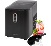 Clatronic Machine à glaçons production rapide - glaçons en 10 minutes | jusqu'à 10kg de glace en 24h | machine à glaçons avec 2 tailles de glaçons & réservoir d'eau de 1,1L | pelle à glace incluse | E