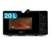 Clatronic® Micro-ondes | 700 watts | 6 vitesses | 20 litres d'espace de cuisson | Plateau tournant à 360° | Minuterie avec signal de fin de cuisson | Micro-ondes | MW 791 noir