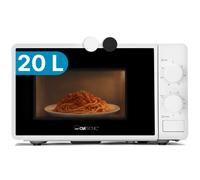 Clatronic Micro-ondes avec gril | 800 watts | 5 vitesses | 20 litres d'espace de cuisson | Plateau tournant à 360° | Minuterie avec signal de fin | Micro-ondes | MWG 792 blanc