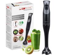 Clatronic Mixeur plongeant pour smoothies Shakes Soupes | Mode turbo | 350W | Couteaux en acier inoxydable | Pied mixeur amovible | Mixeur plongeant | SM 3824
