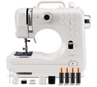 Clatronic NM 3795 Machine à coudre pour débutants avec 12 motifs de points | Machine à coudre avec fonction de couture avant et arrière & 2 vitesses | Avec batterie ou alimentation secteur & lumière