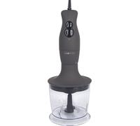 Clatronic SMS 3777, Mixeur plongeant/Fouet/Multipulvérisateur pour mixer, hacher, battre, 400 watts, accessoires inclus, inox/titane