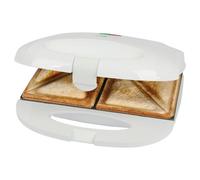 Clatronic ST 3813 Appareil à croque-monsieur adaptation automatique de la température, revêtement anti-adhésif blanc