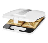 Clatronic ST3629 Appareil à croque-monsieur blanc, argent