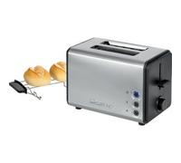 CLATRONIC Toaster à 2 tranches TA 3620, noir / acier inox