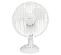 Clatronic Ventilateur de table/bureau | Mini-ventilateur pour chambre, bureau, camping-car | très silencieux/très calme | oscillant/rotatif | diamètre 30 cm | 3 vitesses | VL 3602 | blanc