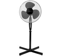 Clatronic Ventilateur sur pied Fan | silencieux | diamètre 40 cm | oscillation/rotation | hauteur et angle d'inclinaison réglables | lampes témoins LED | télécommande | 45 watts | VL 3741 S | noir