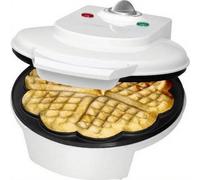 Clatronic WA 3491 Gaufrier antiadhésif en forme de cœurs, 700 W - Blanc