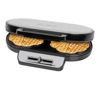 Clatronic Gaufrier électrique WA 3745 - appareil à gaufre professionnel - noir/acier inoxydable