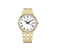 Claude Bernard Montre classique pour femme Or jaune PVD saphir 54005 37JM BR, doré, Medium, Bracelet