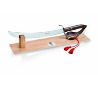 Claude Dozorme 9.94.063.45 Sabre à Champagne Design Manche Palo Santos Garde sur Socle Chêne Bronze - Coloris aléatoire