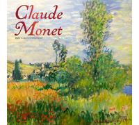 Claude Monet 2025 Calendrier mural carré mensuel 2025 30 x 61 cm Couverture estampée sans plastique