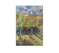 Claude Monet Artwork - Impression sur toile - Les tilleuls de Poissy - Peinture murale - Art moderne - Idée cadeau - 30 x 45 cm