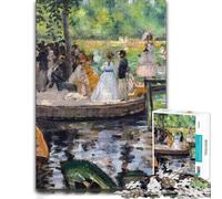 Claude Monet Grenouillere Puzzle en Bois Adulte, 1000 pièces | Une activité sans écran autour de la table: une organisation simple du motif sur plusieurs sessions.