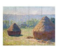 Claude Monet Haystacks End Of Summer XL Giant Panel Poster (8 Sections) Été Affiche