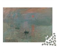 Claude Monet Impression Sunrise Puzzle Impossible, Puzzles en Bois Peinture, Casse-tête Museums 1000 Pièces, Aux Adolescents Et Aux Adultes, Jeu De Team Building