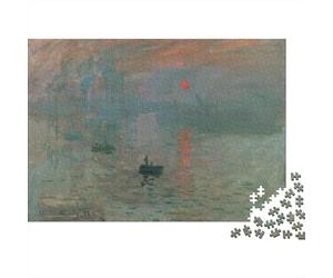 Claude Monet Impression Sunrise Puzzle Impossible, Puzzles en Bois Peinture, Casse-tête Museums 1000 Pièces, Aux Adolescents Et Aux Adultes, Jeu De Team Building
