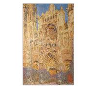 Claude Monet Kit de peinture par numéros pour adultes - Cathédrale de Rouen - Façade ouest - Cadeaux sur toile - Artisanat pour décoration d'intérieur