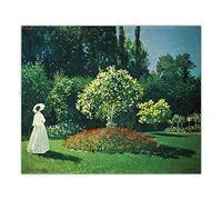 Claude Monet Kit de peinture par numéros pour adultes Jeanne Marie Lecadre dans le jardin par Claude Monet Kits de peinture sur toile Cadeaux Arts Artisanat pour décoration d'intérieur