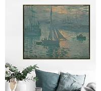 Claude Monet Kit de peinture par numéros pour adultes Motif lever de soleil marin par Claude Monet