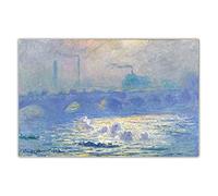 Claude Monet Kit de peinture par numéros pour adultes Motif pont Waterloo 1903
