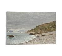 Claude Monet - La Pointe De La Hève Sainte-Adresse - Impression sur toile - Décoration murale pour chambre à coucher et salon - 40 x 60 cm