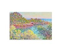 Claude Monet - Paysage près de Montecarlo Poster Art sur toile Décoration murale Photo Décoration d'intérieur moderne 40 x 60 cm