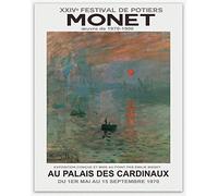 Claude Monet Peinture - Impression Sunrise, Impressionniste Toile Wall Art Matisse Wall Art, Monet Poster & Cool Posters French Art Gallery Exhibition Print 1970 (59.4cm x 84cm (A1))