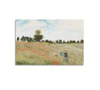 Claude Monet Peintures - (Coquelicots, 1873) Poster mural Impression sur toile à suspendre Décoration d'intérieur Idée 60 x 90 cm