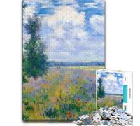 Claude Monet Poppy Fields Puzzle Adulte en Bois, 1000 pièces | Un loisir d'intérieur concentré - un passe-temps pratique en intérieur sur plusieurs sessions.