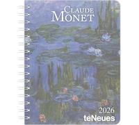 Claude Monet - teNeues Claude Monet Diary 2026 Agenda semainier Deluxe avec motifs impressionnistes pour les fans de Monet et les amateurs d'art 17 x 22 cm