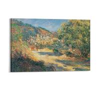 Claude Monet - The Road to Monte Carlo Poster Impression sur toile Décoration d'intérieur Chambre à coucher Décoration moderne 20 x 30 cm