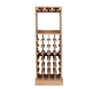 CLAUDE - Rangement Bouteilles bois massif Marron