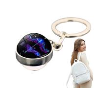 Claus De La Chaîne De Touches : Pendentif Clé Zodiaque, Porte-Clé D'Astrologie | Accessoire De Sac Foncé GLOW, Ornement De Sac Céleste, Porte-clés Horoscope, Élégant Sac À Dos De Sac À Dos, x