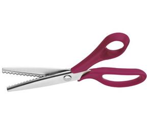 Clauss 00107 - Ciseaux cranteurs à zigzags - anneaux en plastique - 21 cm - magenta