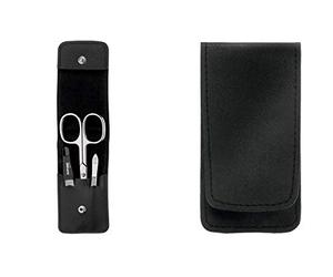 Clauss 9951 manikr Kit, en étui en cuir, Noir