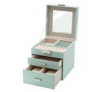 Clauss Coffre à Bijoux Bleue Claire, avec Miroir, BC-10045