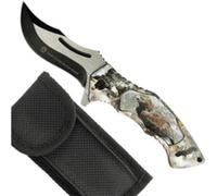 CLAUSS Couteau de poche avec motif animal aigle, lame: 82 mm