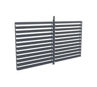 Claustra brise soleil orientable en aluminium pour pergola bioclimatique anthracite - L3,68 x H2,2 m - BOLSENA