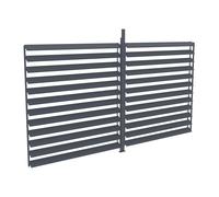 Claustra brise soleil orientable en aluminium pour pergola bioclimatique anthracite - L3,68 x H2,2 m - BOLSENA