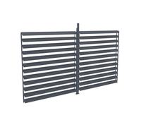 Claustra brise soleil orientable en aluminium pour pergola bioclimatique anthracite - L3,68 x H2,2 m - BOLSENA