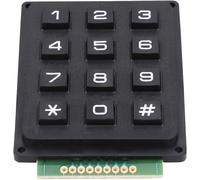 Clavier 3x4, modules de Clavier Noir avec 12 Touches, Clavier Externe Professionnel pour MCU