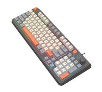 Clavier 94 touches pour jeux, clavier mécanique rétroéclairé, clavier mécanique, clavier tricolore, clavier PC filaire, clavier avec rétroéclairage, clavier mécanique, clavier compact, 38,1 x 15,2 x