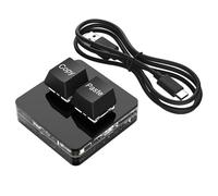 Clavier à 2 Touches, Mini Clavier USB avec Touches Copier/Coller | Clavier mécanique PC de Jeu, Design Ergonomique, Clavier USB rétroéclairé Universel pour Voyage, école, Maison