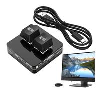 Clavier à 2 touches | Mini clavier USB, clavier mécanique universel pour PC, copier et coller clavier rétroéclairé RVB pour la maison et les voyages