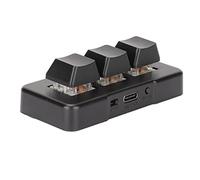 Clavier à 3 touches RVB rétroéclairé 3 touches Interface USB Mini clavier macro programmable mécanique Plug and Play pour ordinateur (noir)