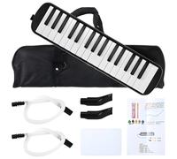 Clavier à air 32 touches Melodica, noir portable avec sac de transport, idéal pour les débutants et les amateurs de musique
