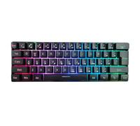 Clavier à câble détachable avec disposition de 61 boutons, conception rétroéclairée et anti-ghosting réactif pour une utilisation sur un bureau, clavier compact, petit bureau de type C, anti-ghosting,
