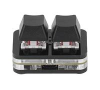 Clavier à Interrupteur Rouge à 2 Touches, Mini Clavier Mécanique USB pour Jeux de Rythme, Fonction Copier-Coller (Noir)